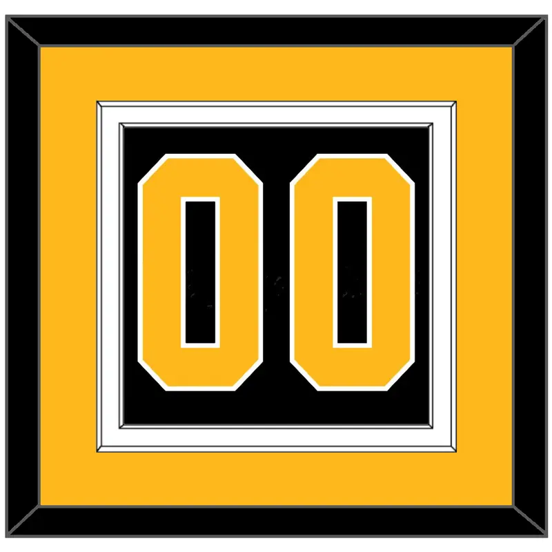 Pittsburgh Number (Back) - Alternate Black - Double Mat 3