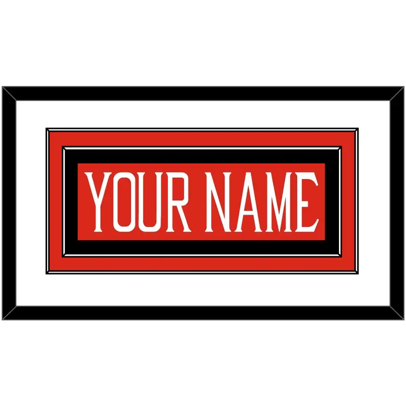 Texas Tech Baseball Nameplate - Alternate Red (2018-2019) - Double Mat 1