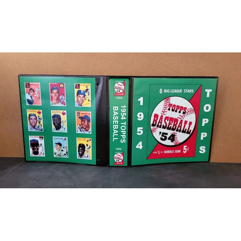 1954 Topps Baseball Cards Custom Made Album Binder Inserts 3 Sizes - 3455
