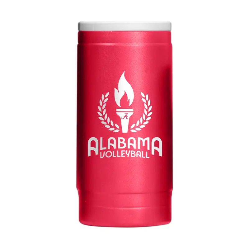 Alabama Volleyball 12oz Powdercoat SlimCan Coolie