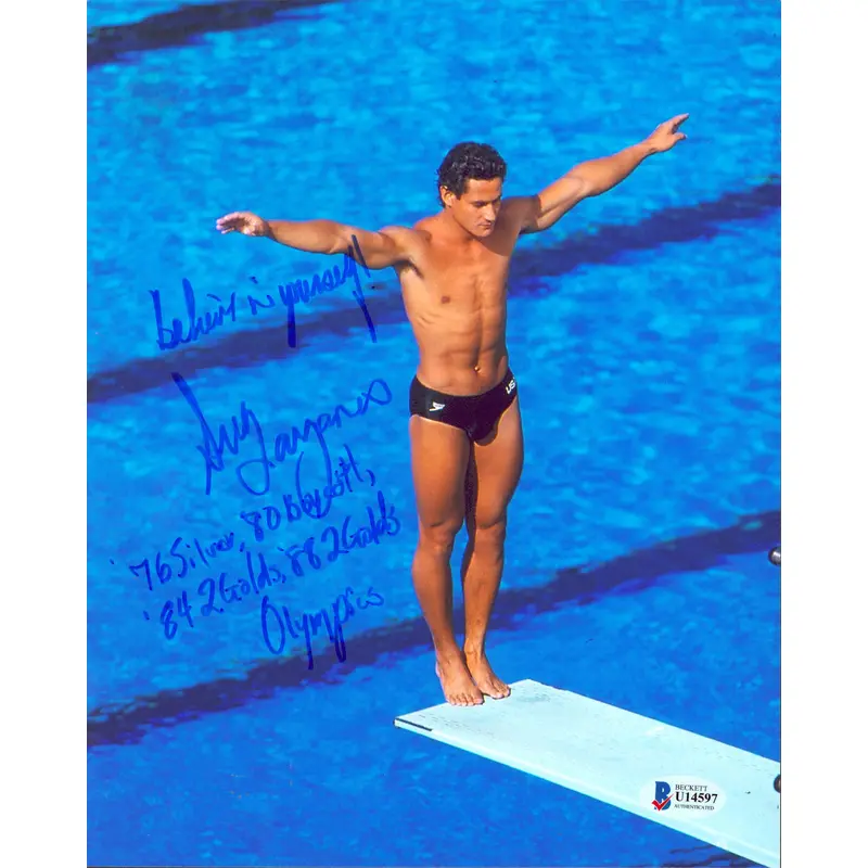 Greg Louganis Summer Olympics "5x Insc" Authentic Signed 8x10 Photo BAS #U14597