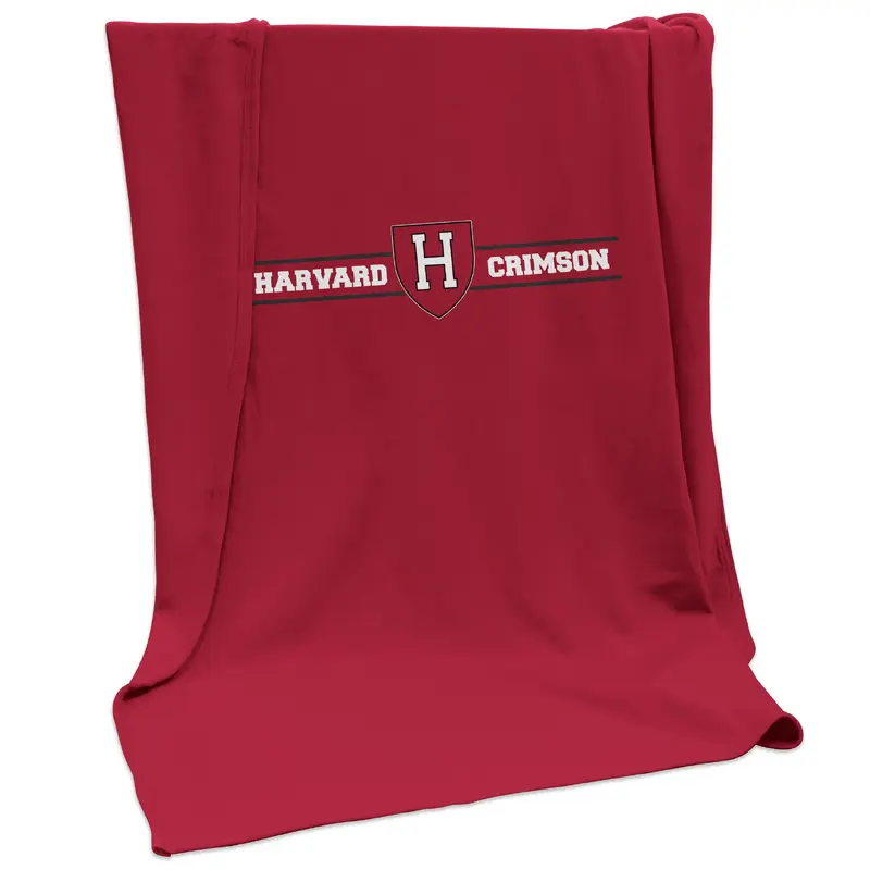 Harvard Campus Colors Sweatshirt Blanket (Screened)