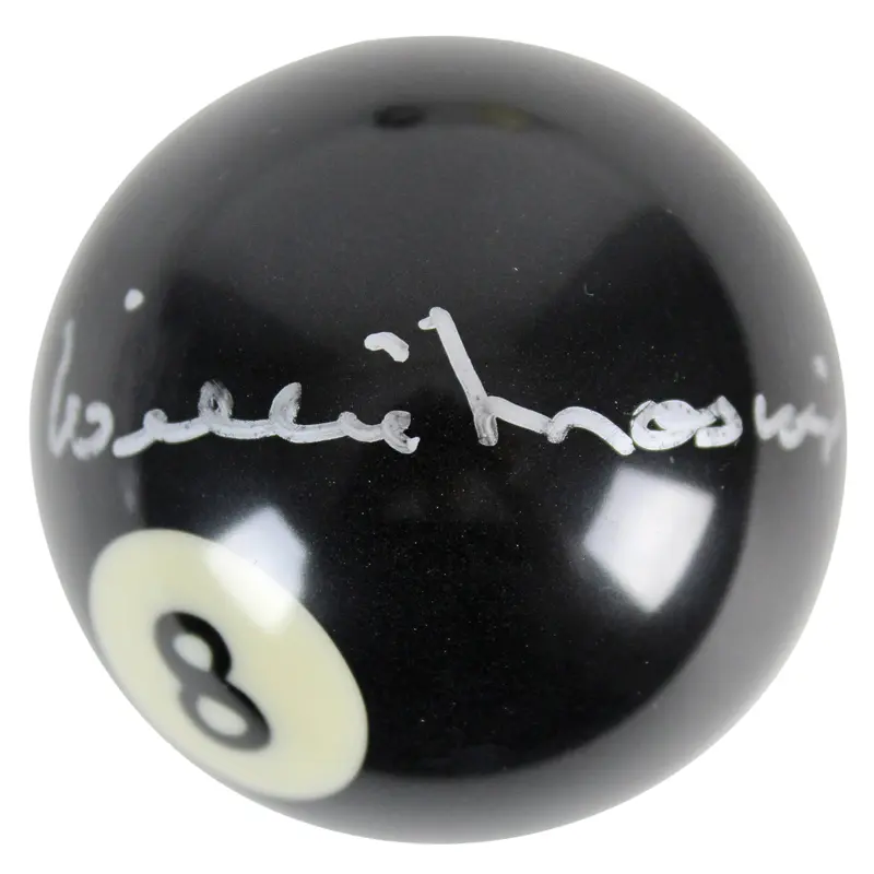 Willie Mosconi Authentic Signed #8 Billiards Pool Ball Autographed JSA #N41220