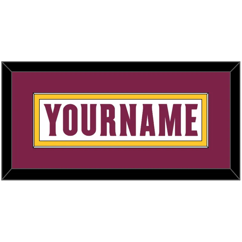 Arizona State Hockey Nameplate - Home White Digiflame (2022-2024) - Single Mat 2