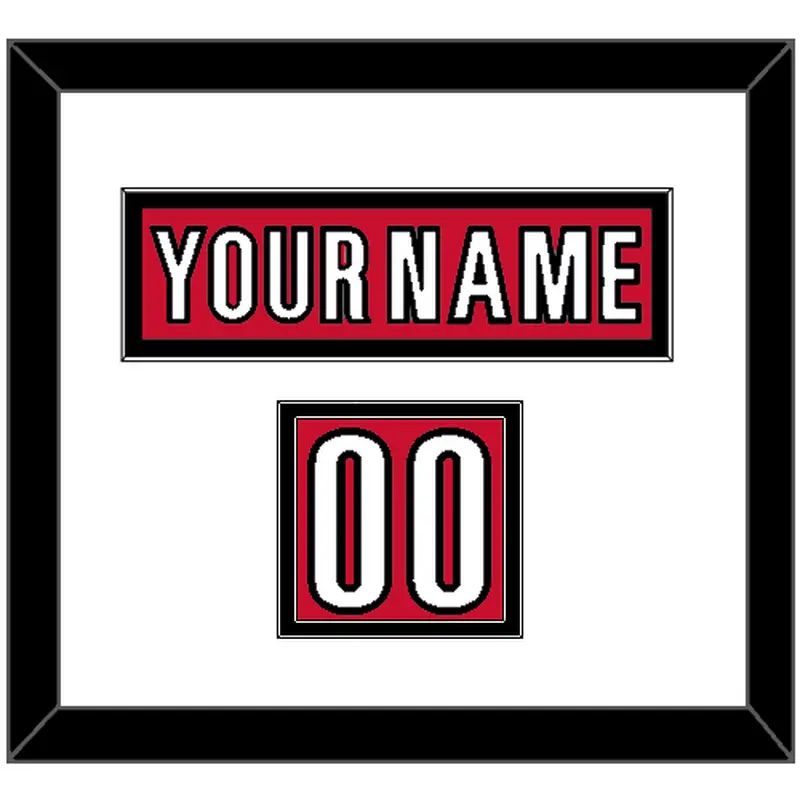 Carolina Nameplate & Number (Shoulder) - Home Red (2013-2017) - Double Mat 1