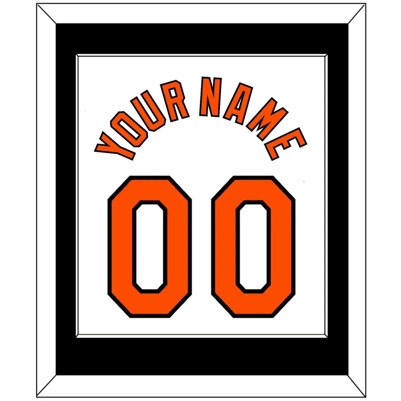 Baltimore Name & Number - Home White (1971-1977) - Single Mat 2