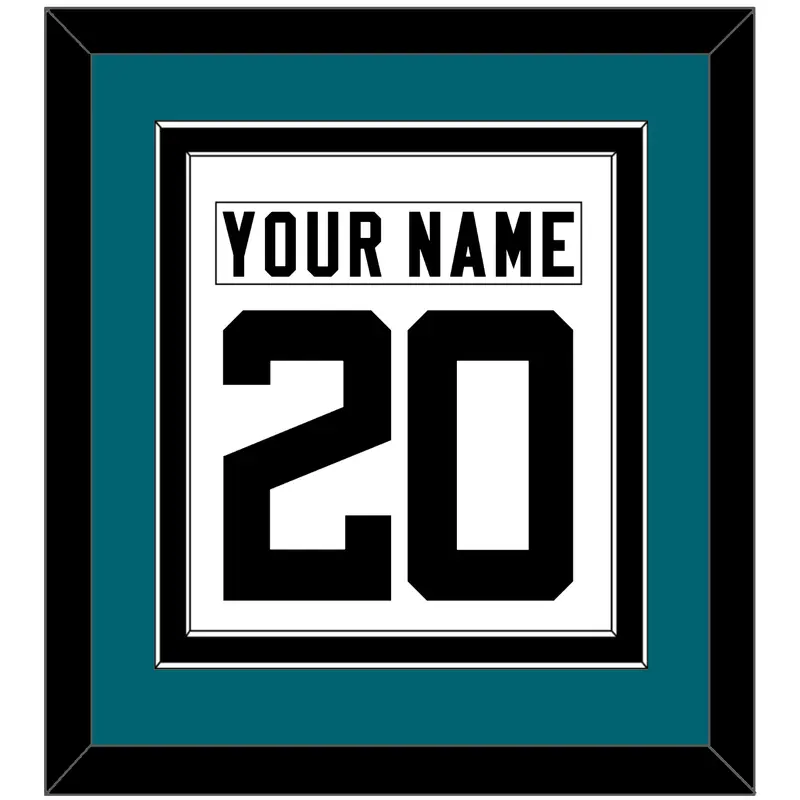 Jacksonville Nameplate & Number (Back) Combined - Road White - Double Mat 2