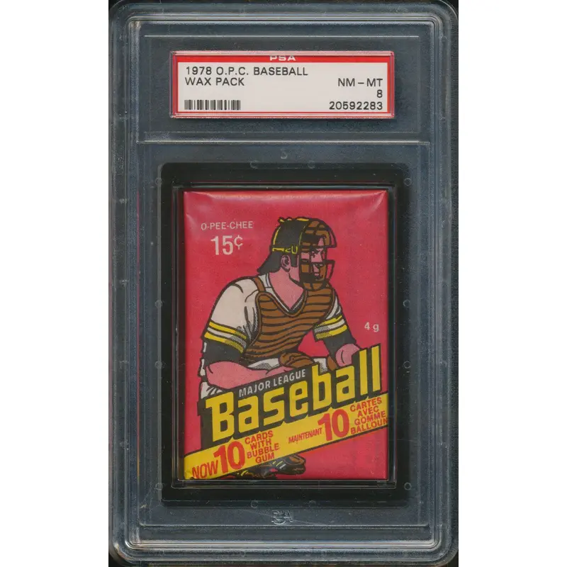1978 OPC O-Pee-Chee Baseball Unopened Wax Pack PSA 8