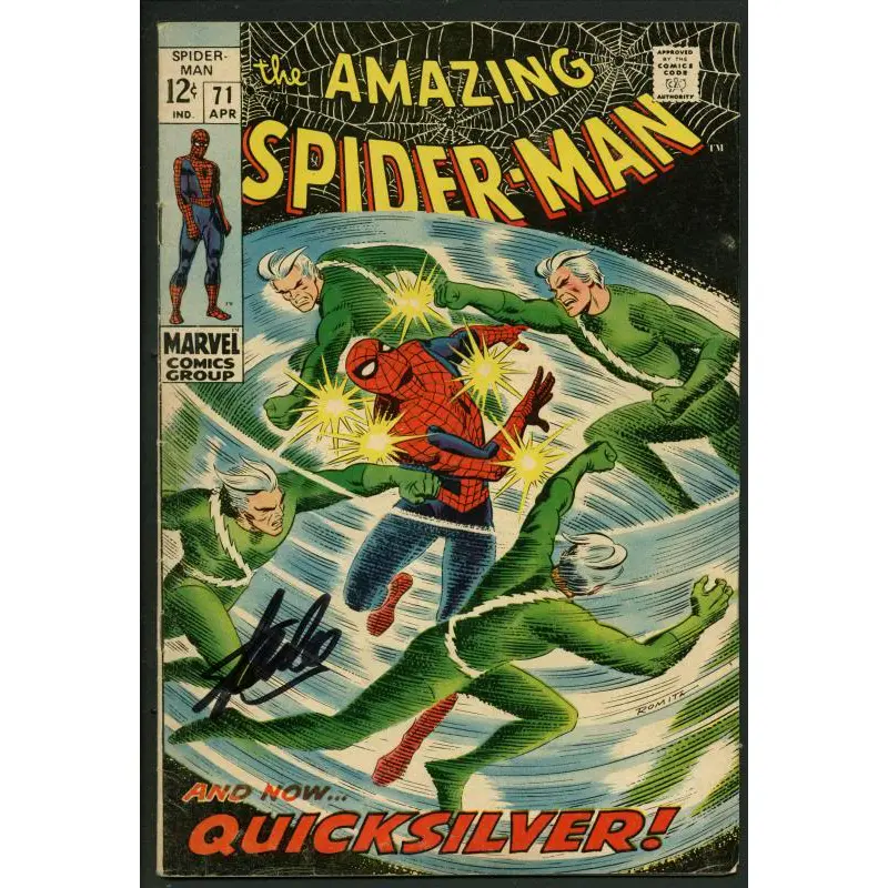Stan Lee Signed Amazing Spider-Man #71 Comic Book Quicksilver PSA/DNA #W18779