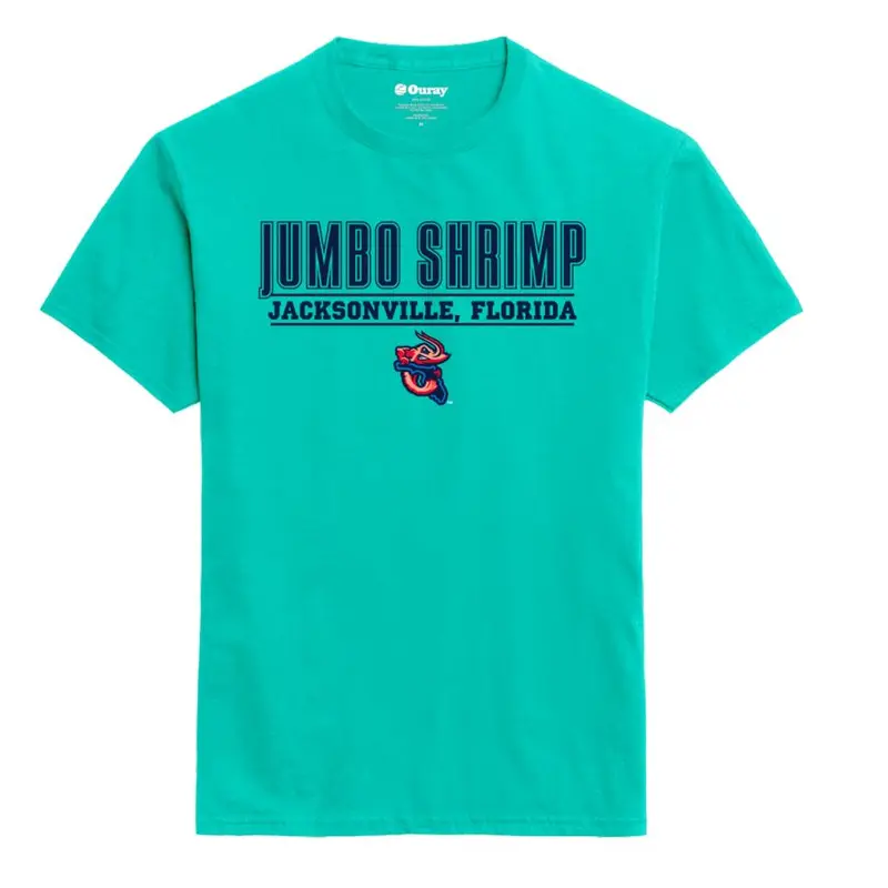 Jacksonville Jumbo Shrimp Ouray Lagoon Blue S/S Tee