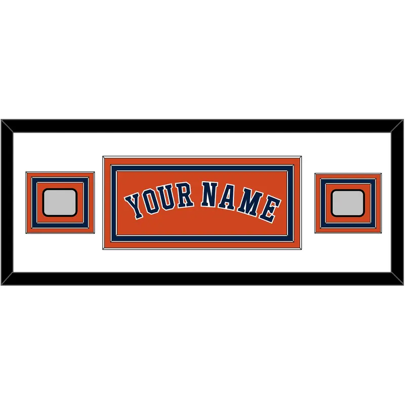 Houston Name & 2 World Series Jersey Patches - Alternate Orange - Triple Mat 2