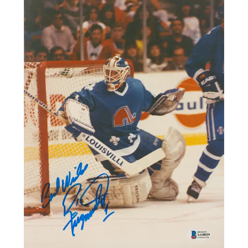 Nordiques Ron Tugnutt Best Wishes Authentic Signed 8x10 Photo BAS #AA48029