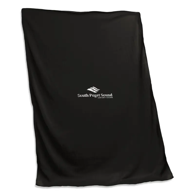 South Puget Sound CC Black Sweatshirt Blanket (Screened)