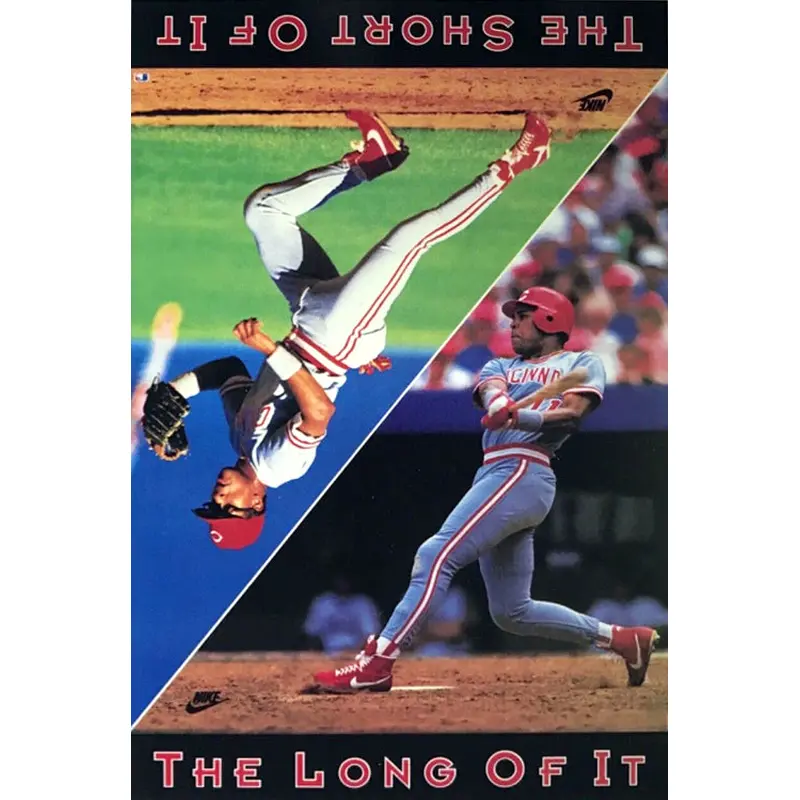 Barry Larkin "The Long and Short Of It" Cincinnati Reds Poster - Nike 1990