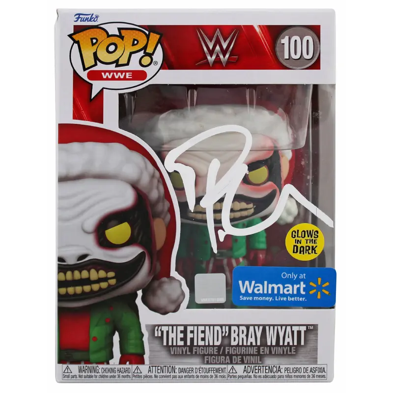 Bray Wyatt Signed #100 Pop! WWE The Fiend Funko Pop Vinyl Figure BAS #AD77134