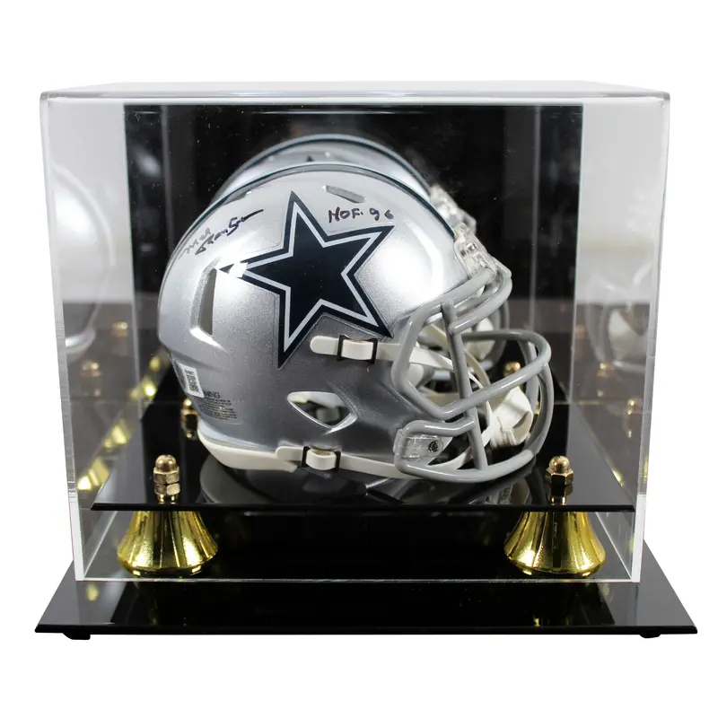 Cowboys Mel Renfro "HOF 96" Signed Speed Mini Helmet W/ Case BAS Witnessed