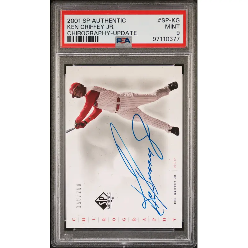 Ken Griffey Jr. 2001 Upper Deck Sp Authentic Chirography #150/250 PSA 9 Mint
