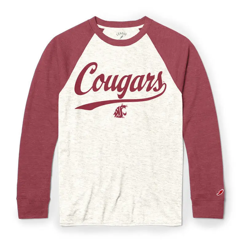 League Long Sleeve Cougars Baseball Tee