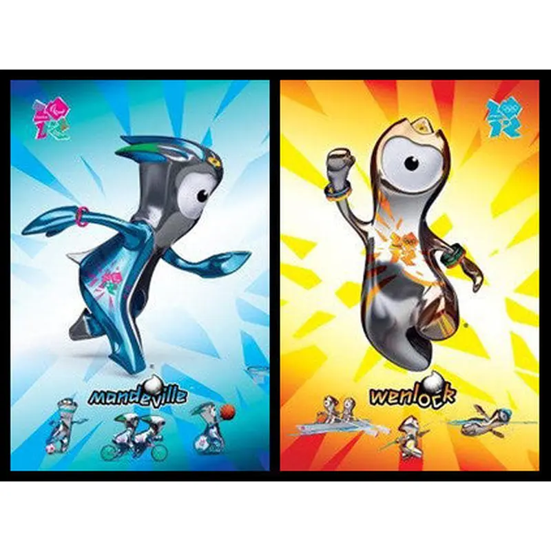 London 2012 Olympic Mascots Official Posters - Pyramid (UK)