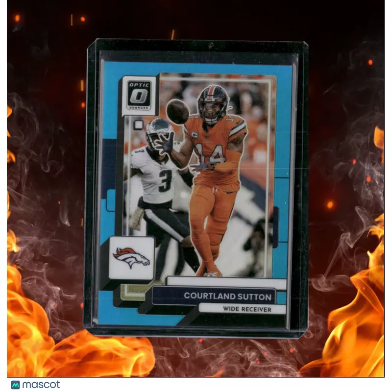 2022 Donruss Optic Courtland Sutton Aqua Blue Prizm 051/299 #60