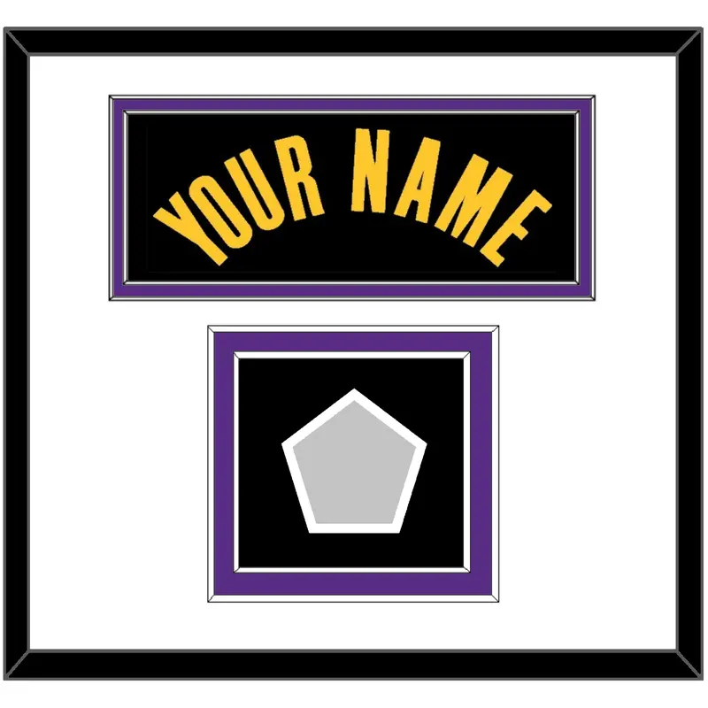 Los Angeles Name & Finals Patch - Black Earned 2020-2021) - Double Mat 1