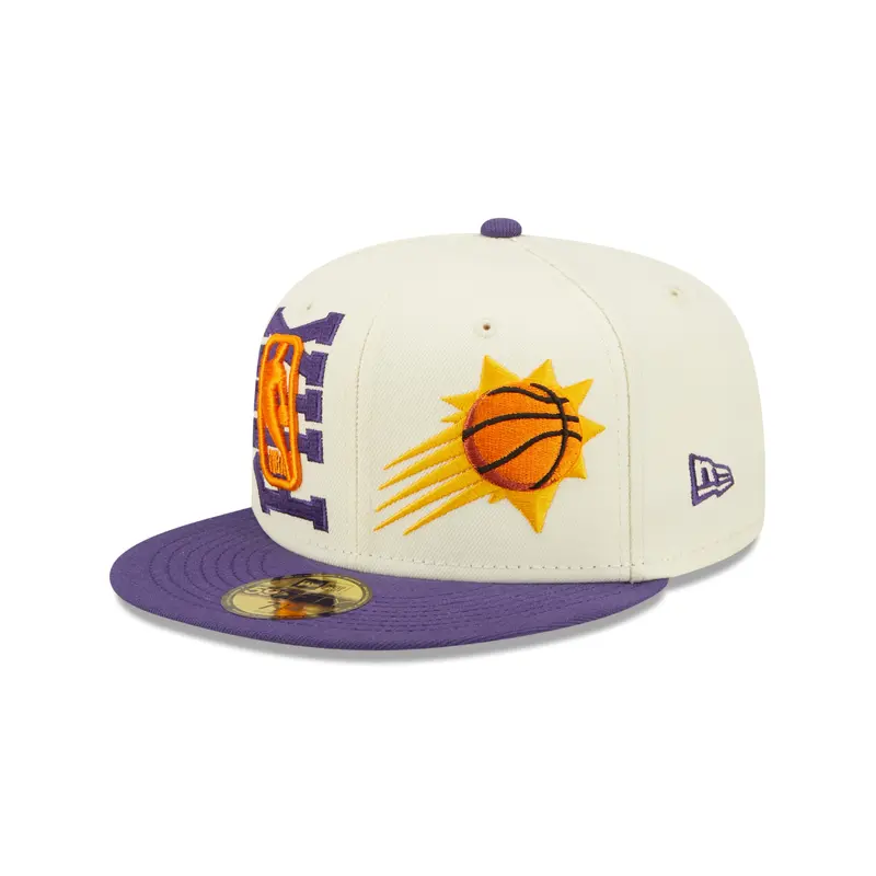 NBA22  DRAFT Phoenix Suns 59Fifty Fitted - Off White/Purple