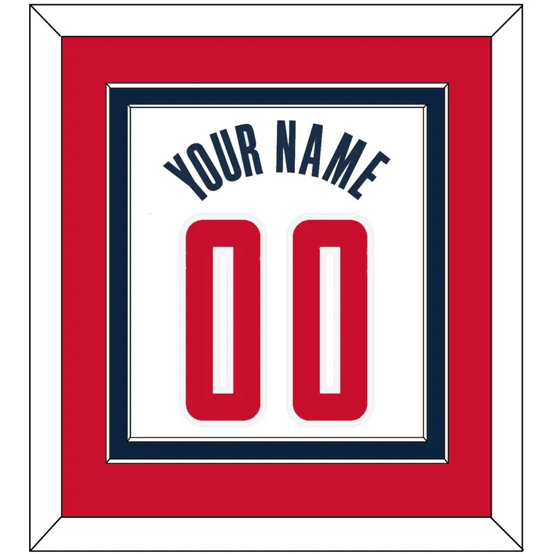 Washington Name & Number - White Association - Double Mat 4