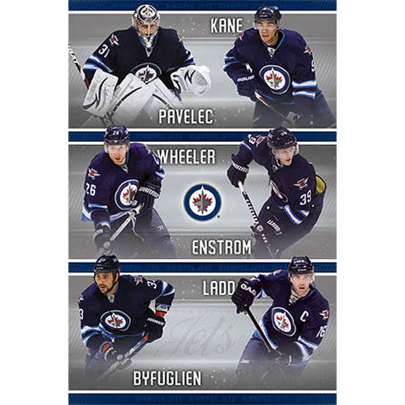 Winnipeg Jets "Super Six" NHL Action Poster - Costacos Sports 2013