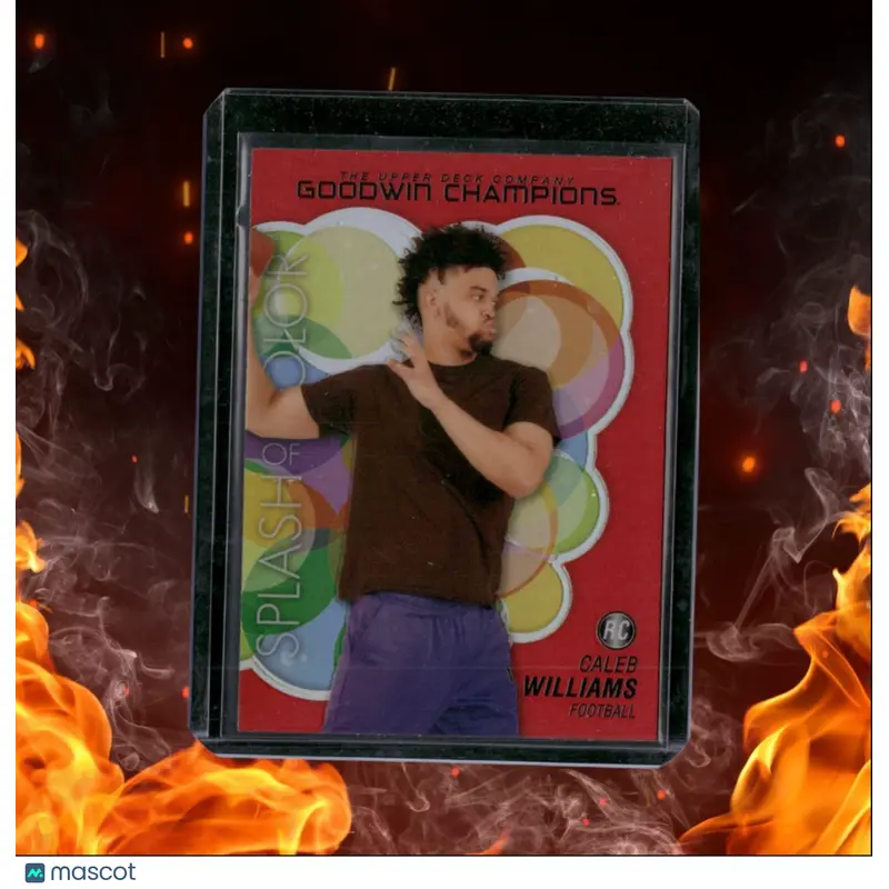 2023 Upper Deck Goodwin Champions Caleb Williams Splash of Color Rainbow Red