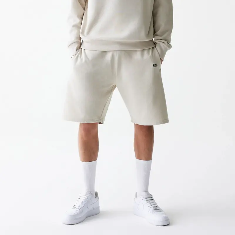 New Era Essential Cream Oversized Shorts