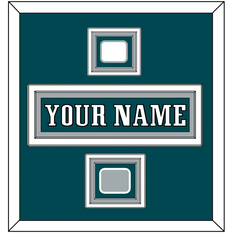 Philadelphia Nameplate, Logo Patch & Super Bowl Jersey Patch - Home Green - Triple Mat 3