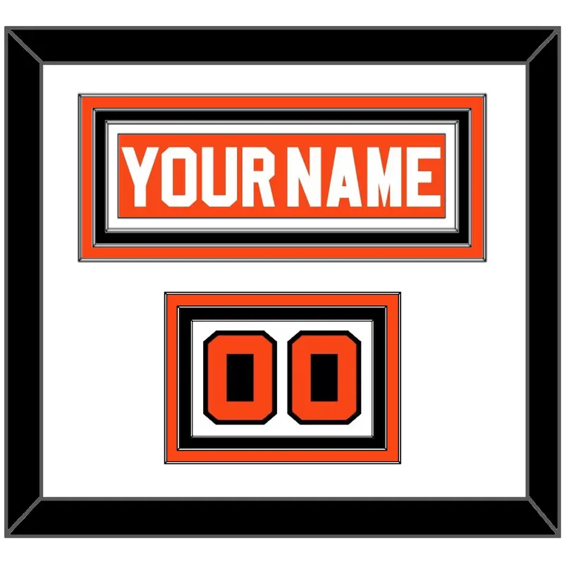 Philadelphia Nameplate & Number (Shoulder) - Road Orange (1977-1983) - Triple Mat 2