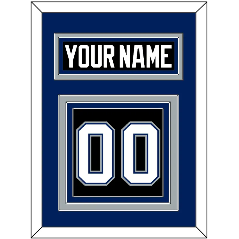 Tampa Bay Nameplate & Number (Back) - Road Black (2001-2007) - Triple Mat 2