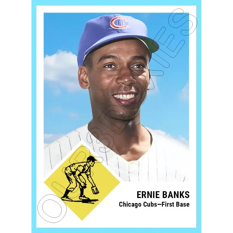 Ernie Banks 1963 Fleer Custom Card - 4310