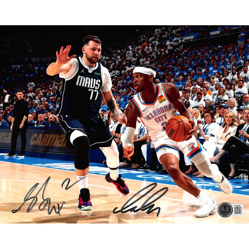 Luka Doncic & Shai Gilgeous-Alexander Authentic Signed 8x10 Photo BAS #AE09996
