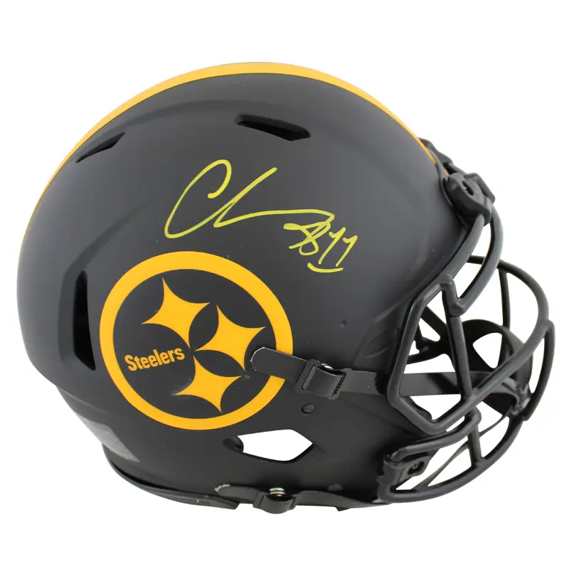 Steelers Chase Claypool Signed Eclipse Full Size Speed Proline Helmet BAS Wit