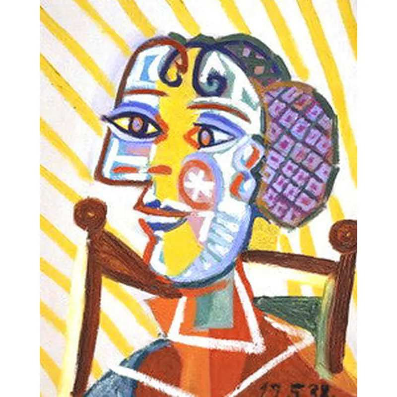 Femme a la Resille (1938) by Pablo Picasso 16x20 Art Print - Eurographics