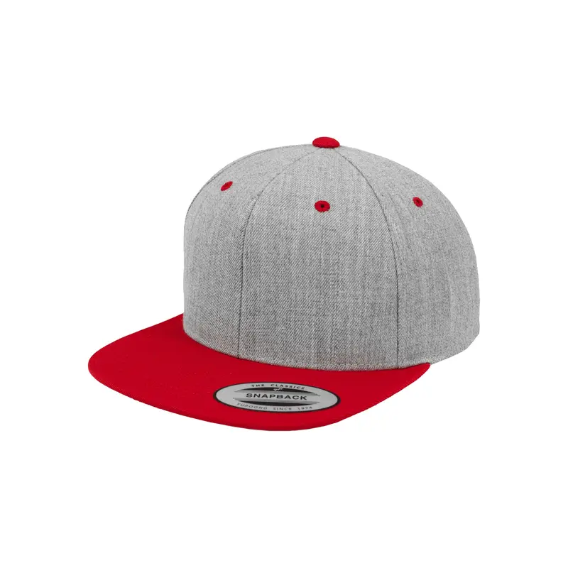 Classic Snapback 2-Tone - Heather Grey/Red