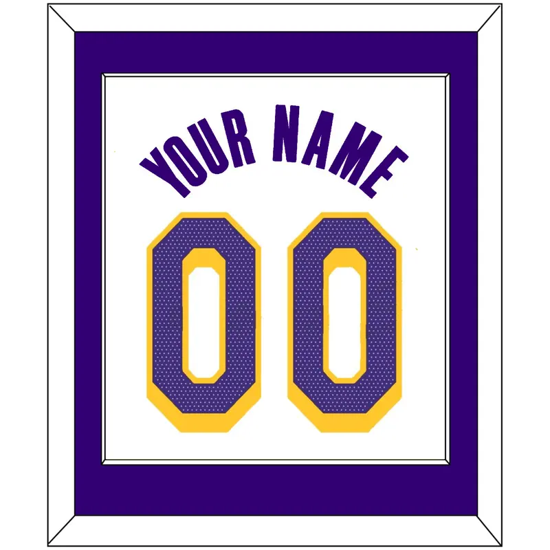 Los Angeles Name & Number - White Association - Single Mat 2