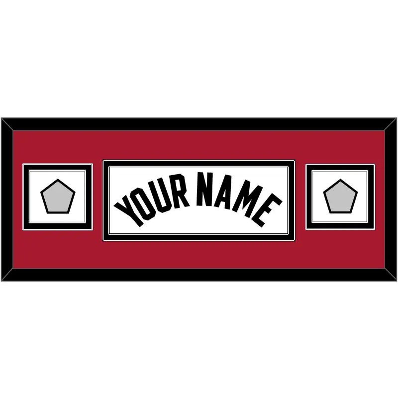 Miami Name & 2 Finals Patches - Home White (1999-2008) - Double Mat 4
