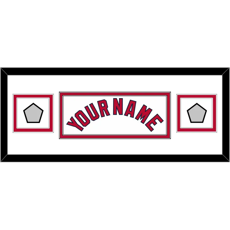 St. Louis Name & 2 World Series Jersey Patches - Home White (2006-2012) - Double Mat 2
