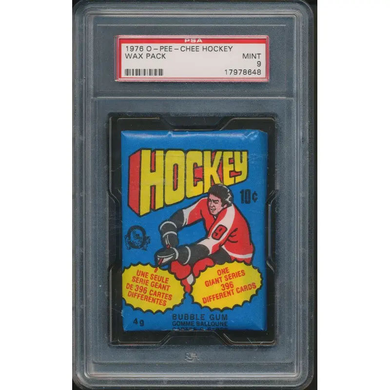 1976/77 OPC O-Pee-Chee Hockey Unopened Wax Pack PSA 9