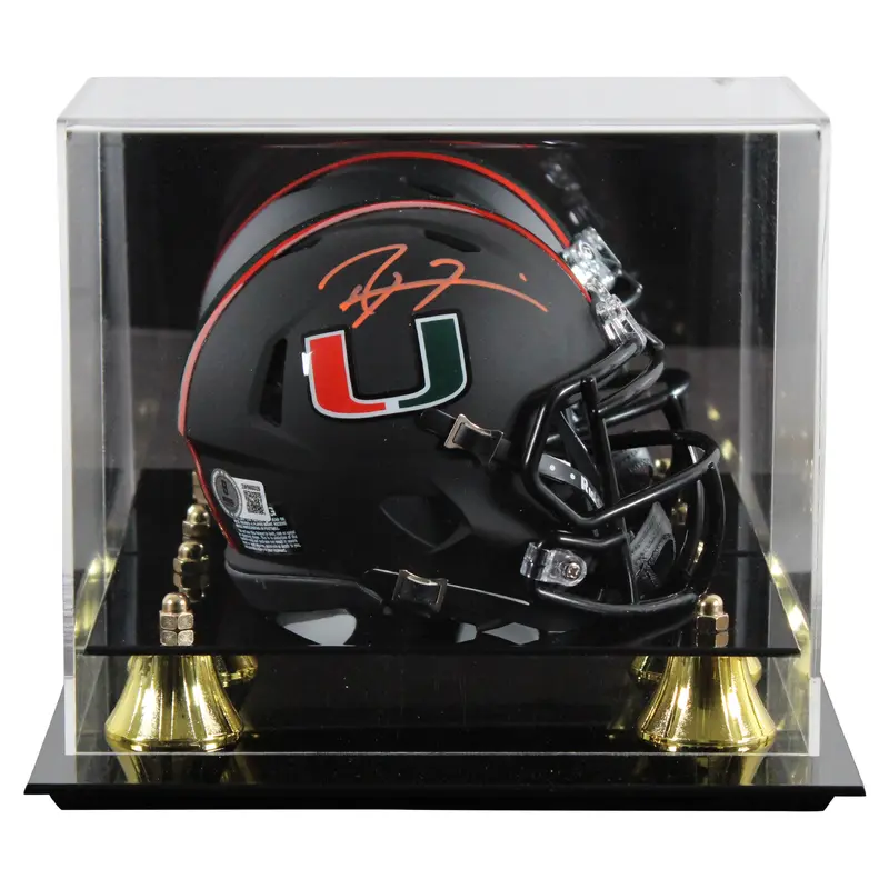 Miami Ray Lewis Authentic Signed 2017 Speed Mini Helmet W/ Case BAS Witnessed