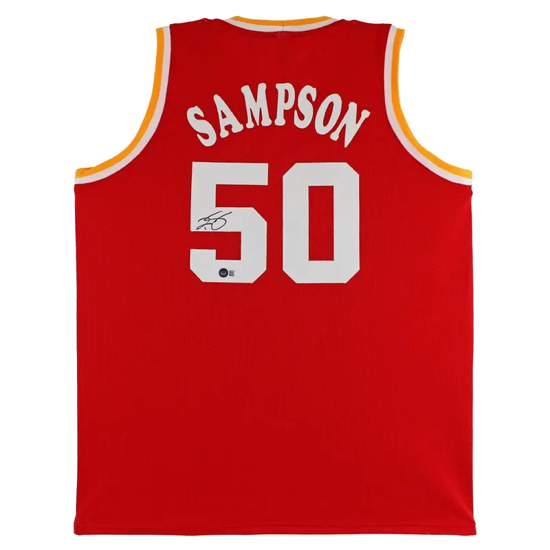 Ralph Sampson Authentic Signed Red Pro Style Jersey Autographed BAS Witnessed