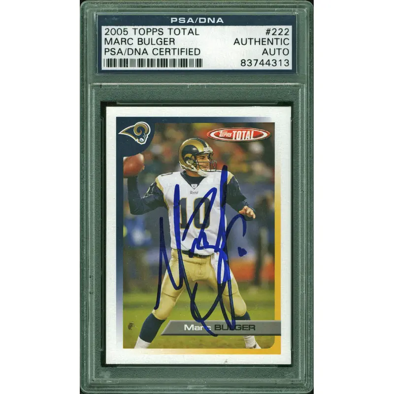 Rams Marc Bulger Signed 2005 Topps Total #222 Auto Card PSA Slabbed #83744313