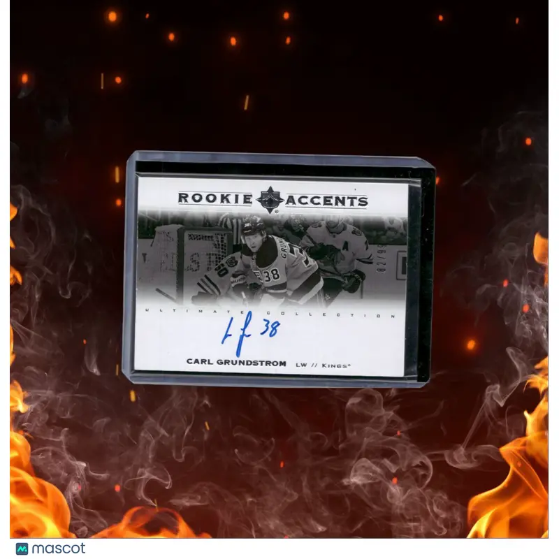 2019-20 UD Ultimate Collection Carl Grundstrom Rookie Accents Auto #RA-GR
