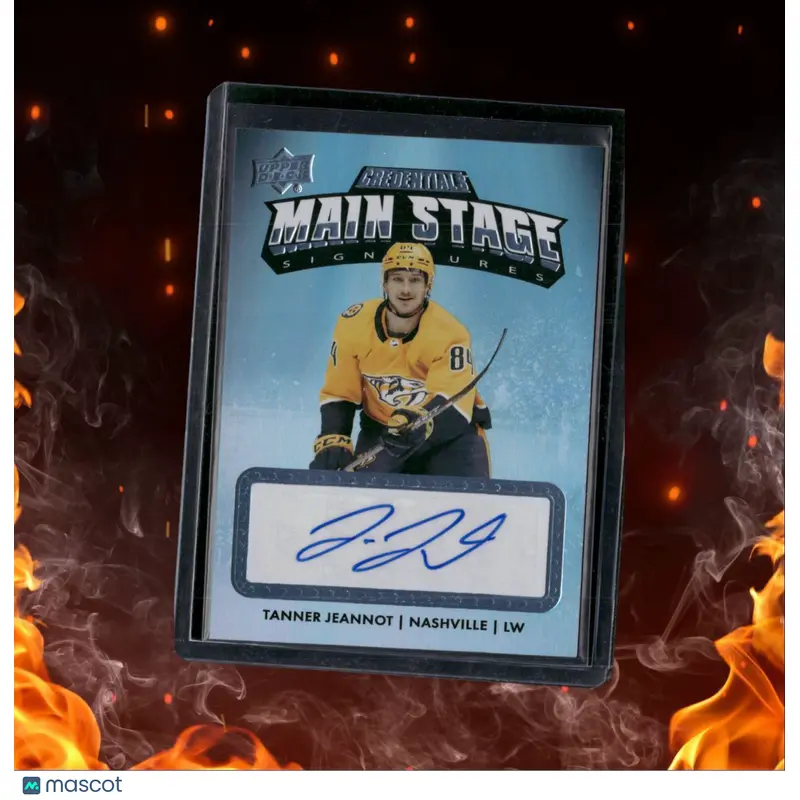 2022-23 Upper Deck Credentials Main Stage Signatures Tanner Jeannot #MS-TJ
