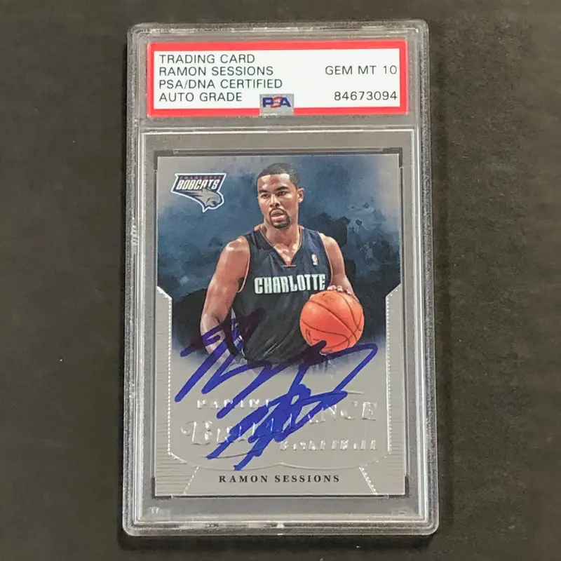 2012-13 Panini Brilliance #32 Ramon Sessions Signed AUTO 10 PSA Slabbed Bobcats
