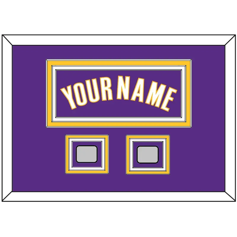 Los Angeles Name & 2 Champions Patches - Road Purple (1999-2004) - Triple Mat 3