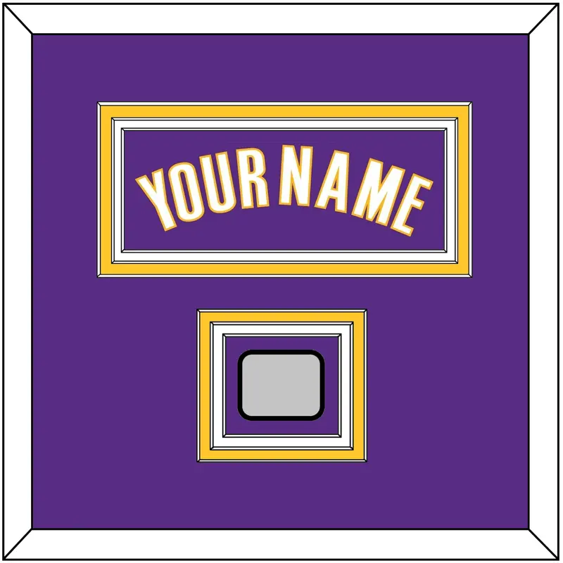 Los Angeles Name & Trophy Patch - Road Purple (1999-2004) - Triple Mat 2